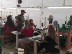 Babinsa Berikan Pendampingan dan Dukungan kepada UMKM Konveksi Pakaian