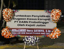 MAKI Jatim Kirim Karangan Bunga ke Kejati, Dukung Penuntasan Kasus Dugaan Korupsi PT DABN Probolinggo