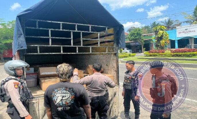 Patroli Polresta Banyuwangi Berhasil Gagalkan Penyelundupan Ribuan Botol Arak dari Bali