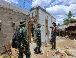 Pastikan Progres Pembangunan, Dansatgas Tinjau Lokasi Rutilahu TMMD 126 Desa Petungsinarang