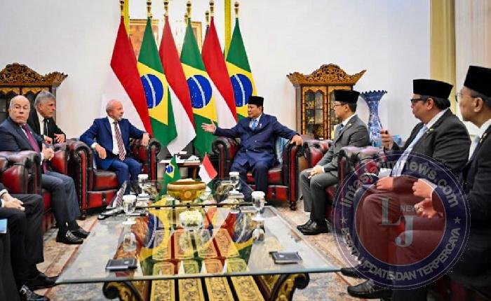 Presiden Prabowo Subianto Melakukan Pertemuan dengan Presiden Republik Federasi Brasil Luiz Inacio Lula da Silva