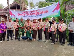 Sinergi TNI-Polri dan Pemerintah Pogalan Dukung Pramuka Jelajah Situs Trenggalek