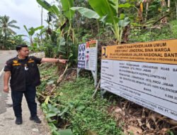 Proyek Pekerjaan Jalan Nasional III Diduga Mangkrak, Aktivis Lebak Selatan Angkat Bicara