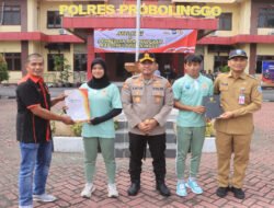 Kapolres Probolinggo Beri Penghargaan Dua Atlet Arung Jeram yang Melawan Begal
