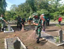 Jelang Peringatan Hari Pahlawan Ke-80 Tahun 2025, Kodim 0735/Surakarta Gelar Kerja Bakti di TMP Kusuma Bakti Juruq