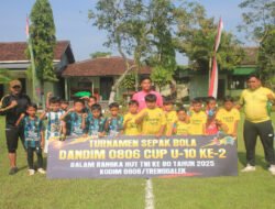 Serunya Dandim Cup U-10 di Trenggalek, Semangat HUT TNI ke-80 Hidup di Lapangan Makodim 0806