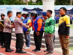 Kapolri Pimpin Apel Ojol Kamtibmas di Jabar: Bersatu Padu Jaga Keamanan