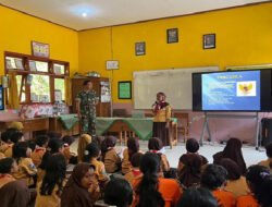 Pembinaan Wasbang TNI di SDN 1 Siki, Tanamkan Karakter Kebangsaan pada Pramuka Muda