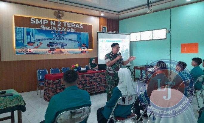 Babinsa Latih Kepemimpinan Siswa SMPN 2 Teras Boyolali, Cetak Calon Pemimpin Muda Berkarakter