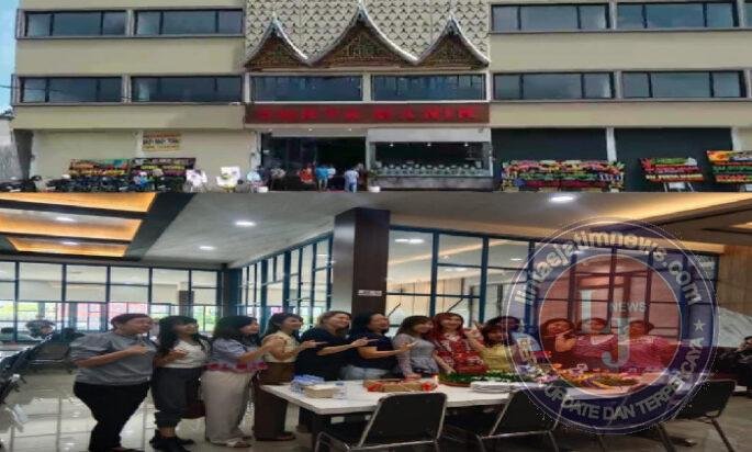 Loncing Rumah Makan Surya Manik Bertaburan Bunga Ucapan Selamat