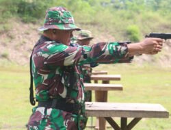 Tingkatkan Kemampuan Dasar Prajurit, Kodim 0803/Madiun Gelar Latihan Menembak