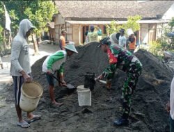 Babinsa Desa Dawuhan Ajak Warga Percepat Pengerasan Jalan untuk Tingkatkan Akses Pertanian