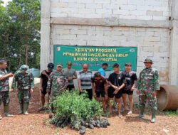 Kodim Pacitan Gelar Pembinaan Lingkungan Hidup Dengan Lakukan Aksi Penanaman 1000 Pohon