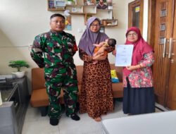 Memperingati Hari Juang TNI AD, Babinsa Jajaran Kodim 0803/Madiun Laksanakan Pendampingan Pembuatan Akta Kelahiran