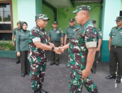 Dandim 0803/Madiun Sambut Kunjungan Kerja Irdam V/Brawijaya