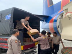 Polri Kembali Saluran 2,1 Ton Bantuan Logistik Ke Aceh Tengah