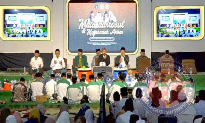 Peran TNI Dalam Pengajian Maulidurrosul dan Mujahadah Akbar Bersama Masyarakat di Wilayah Pacitan