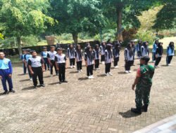 Babinsa Durenan Tanamkan Disiplin dan Jiwa Kepemimpinan kepada Siswa SMPN 2 Gemarang