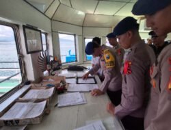 Jelang Nataru Polresta Banyuwangi Gelar Pemeriksaan Keselamatan Terpadu di Pelabuhan Ketapang