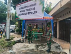 Kodim 0724/Boyolali Siagakan Seluruh Personel dan Dirikan Pospam Pastikan Nataru 2025-2026 Aman dan Kondusif