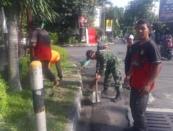 Babinsa Timuran Pimpin Kerja Bakti, Wujudkan Lingkungan Bersih Dan Indah