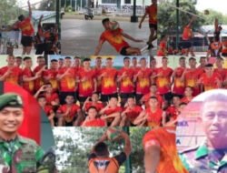 Kompi Senapan C Yonif 433 Julusiri/3/3 Kostrad Gelar Turnamen Voli Antar Regu dalam Rangka Menyambut Tahun Baru
