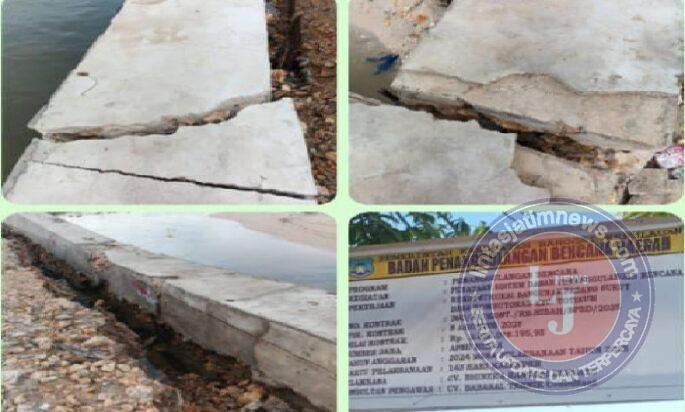 Proyek “Renyah” 3,3 Miliar di Kombutokan: Belum Sebulan Selesai, Tanggul Hibah BNPB Sudah Hancur Berantakan!