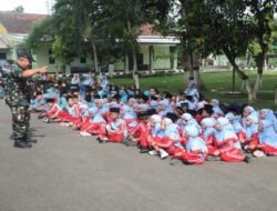 Belajar di Markas TNI, Siswa MI Thoriqul Huda Kenal Dunia Militer Sejak Dini