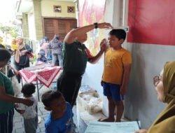 Wujudkan Anak Indonesia Sehat, Babinsa Danukusuman Bantu Kegiatan Posyandu