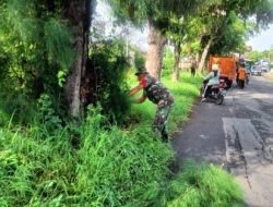 Gandeng Tim Saberling, Babinsa Manahan Laksanakan Kerja bakti Wujudkan Lingkungan Bersih Dan Sehat