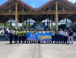 Operasi Keselamatan Semeru 2026, Satlantas Polres Gresik Ramp Check Bus di Terminal Bunder