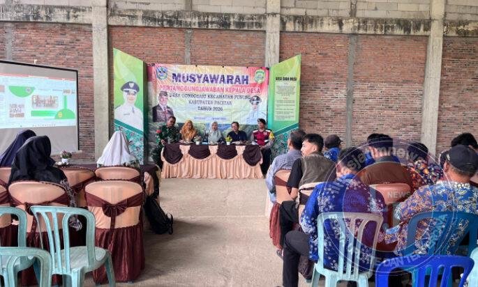 Babinsa Koramil 0801/10 Punung Hadiri MusDes Pertanggung Jawaban APBDes Desa Gondosari