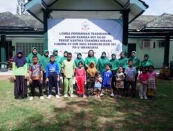 Memperingati HUT Persit Ke 80, Persit KCK Cabang XV Dim Pacitan Gelar Lomba Tempo Dulu