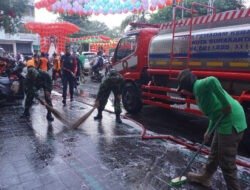 Dandim 0735/Surakarta Pimpin Aksi Pembersihan Sungai Dan Pasar Tradisional Wujudkan Kota Surakarta Yang Aman, Sehat, Resik, Dan Indah