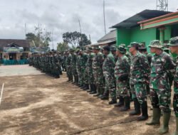 Pastikan Kesiapan Anggota Satgas TMMD, Pasiter Pimpin Apel Pengecekan