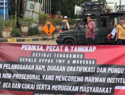 Koalisi Mahasiswa Hukum Nusantara Segel Gedung Bea Cukai Marunda