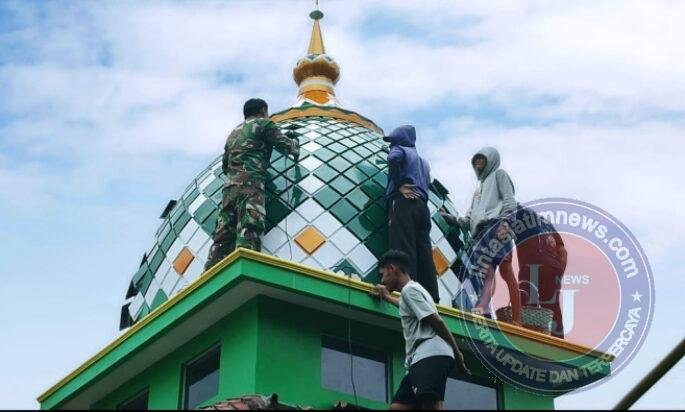 Mushola Baitul Mukmin Kini Memiliki Kubah Berkat TMMD Reguler ke 127 Kodim 0728/Wonogiri