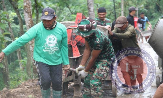 Begini Kunci Kemanunggalan TMMD Ke 127 Kodim Wonogiri Di Desa Kembang