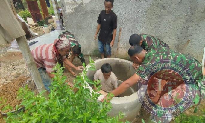 Demi Warga Yang Sehat, Satgas TMMD Bangun Jamban Permanen di Pelosok Desa