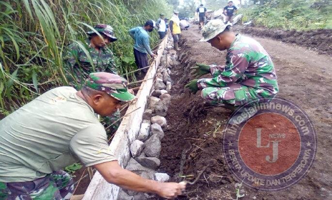 Gotong Royong Tanpa Batas, TMMD Kodim 0724/Boyolali Wujudkan Talud Penguat Infrastruktur Desa