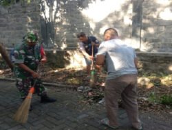 Sentuhan Tangan Babinsa dan Warga Nambangan Lor, Gotong Royong Hidupkan Kepedulian Lingkungan