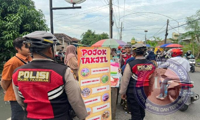 Sat Samapta Polres Pasuruan Patroli Asmara Senja di Gempeng–Bangil, Pedagang Takjil Dihimbau Jaga Kamtibmas