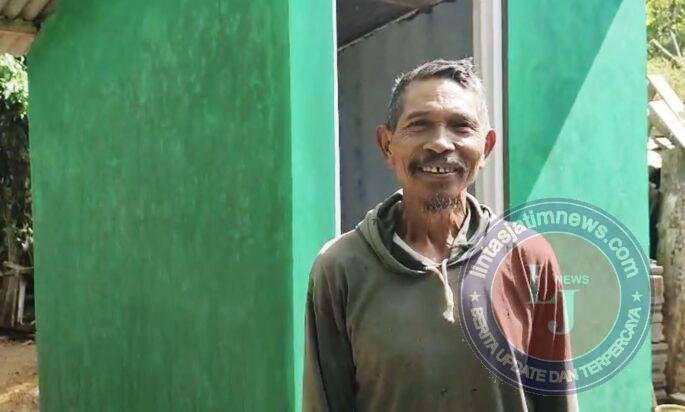 ‎Senyum Bahagia Bapak Tamin, Kini Miliki Jamban Bersih Berkat Program TMMD Kodim 0728/Wonogiri