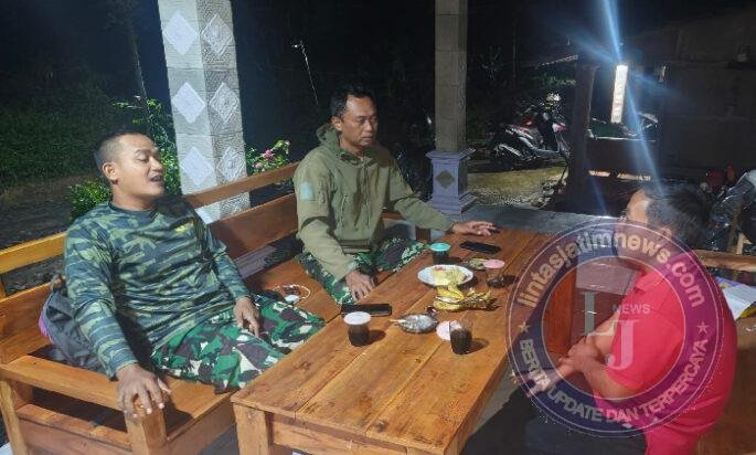 ‎Hangatkan Malam, Satgas TMMD 127 Kodim 0728/Wonogiri Anjangsana ke Rumah Warga