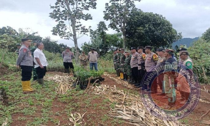 Polsek Cimanggung Bersama Forkopimcam Laksanakan Penanaman Pohon untuk Cegah Banjir dan Longsor