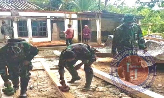 Tak Hanya Piawai Dimedan Perang, Satgas TMMD 127 Kodim Wonogiri Juga Piawai Dalam Pertukangan