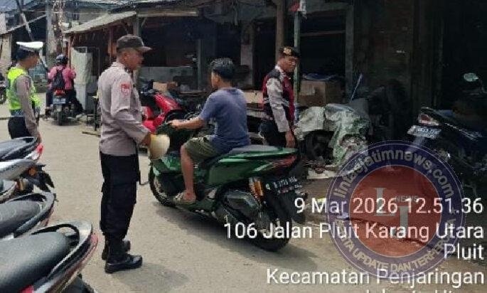 Patroli Siang Hari di Muara Angke, Polisi Antisipasi Curanmor dan Tawuran