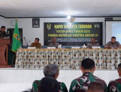 Kodim 0801/Pacitan Gelar RAT Primkop Kartika Merak 01 Tutup Buku Tahun 2025 Dilanjutkan Santunan Anak Yatim