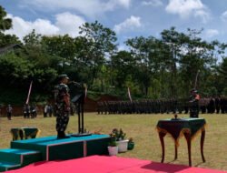 Dengan Lantang, Dansatgas Bacakan Laporan Singkat Pelaksanaan TMMD 127 Kodim 0728/Wonogiri