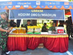 Stand UMKM Kodim 0803/Madiun Meriahkan Bazar Murah di Halaman Korem 081/DSJ